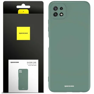 Spacecase Etui Silicone Case Galaxy A22 5G dark green - Etui i futerały do telefonów - miniaturka - grafika 1
