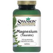 Witaminy i minerały - SWANSON Magnesium Taurate 100mg, 120tabl. - Taurynian Magnezu 21SWAMAGTA - miniaturka - grafika 1
