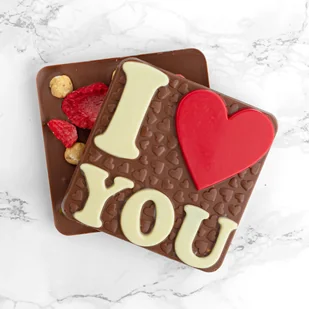 Czekolada z napisem 'I love You' - czekolada mleczna - Czekolada - miniaturka - grafika 1