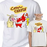 Moda i Uroda OUTLET - 3046 KOSZULKA COW & CHICKEN KROWA KURCZAK 140 - miniaturka - grafika 1