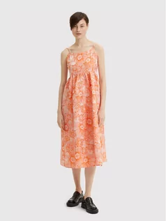 Sukienki - Selected Sukienka letnia Selma 16085046 Pomarańczowy Structured Fit - grafika 1