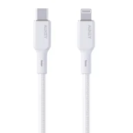 Ładowarki do telefonów - Kabel Aukey CB-NCL2 USB-C do Lightning 1.8m (biały) - miniaturka - grafika 1