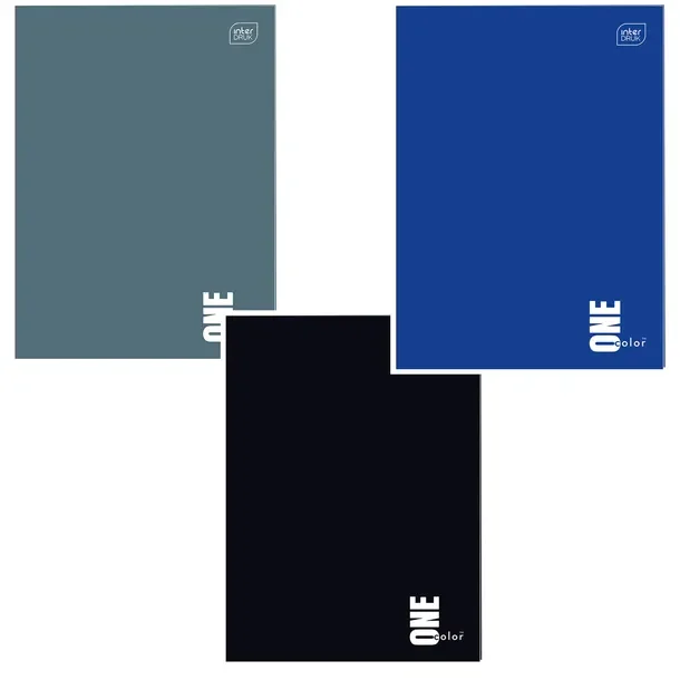 Zeszyt A4 60k kratka INTERDRUK One Color różne kolory x 3szt