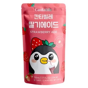 Cantabile Strawberry Ade 230ml niegazowana lemoniada w saszetce - Soki i napoje niegazowane - miniaturka - grafika 1