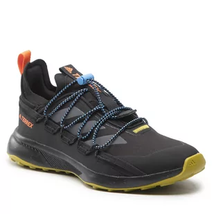 Buty adidas - Terrex Voyager 21 Canvas GX8676 Core Black/Grey Five/Impact Orange - Buty trekkingowe męskie - miniaturka - grafika 1