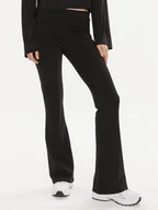 Spodnie damskie - Gina Tricot Spodnie materiałowe 21671 Czarny Flare Fit - miniaturka - grafika 1