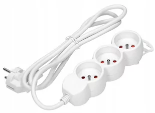 Orno Przedłużacz 3-krotny 2P+Z, 1,5m H05VV-F 3x1,0mm$337 , Imax 10A, biały OR-AE-13145/W/1,5M - Przedłużacze i rozgałęźniki - miniaturka - grafika 1
