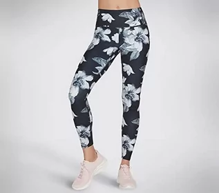 Legginsy - Skechers Damskie legginsy GOSCULPT FL HW, z nadrukiem serenity panterki, duże, Spokojny lampart nadruk, L - grafika 1