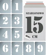 Zestawy piśmiennicze - Szablony malarskie wielorazowe Cyfry 15 cm komplet 10szt. - miniaturka - grafika 1