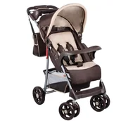Wózki dziecięce - Wózek Spacerowy Spacerówka – Lekki Składany Z Akcesoriami I Amortyzacją Lionelo Emma Plus Brown/Beige - miniaturka - grafika 1
