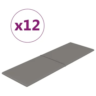 Panele ścienne, 12 szt., jasnoszare, 90x30 cm, tkanina, 3,24 m² - Panele ścienne i boazeria - miniaturka - grafika 3