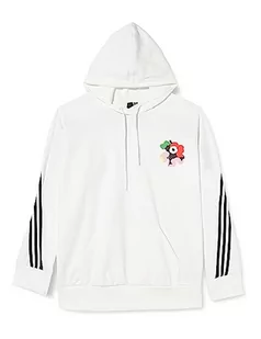 adidas Damska bluza z kapturem Mmk, biały, 4XL - Bluzy damskie - miniaturka - grafika 1