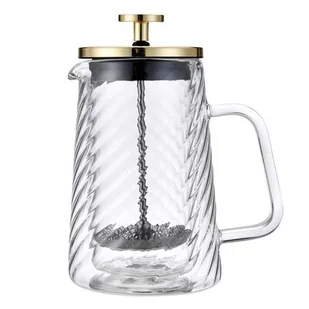 Zaparzacz KLAUSBERG KB-7765 Przeźroczysto-złoty (350 ml) - Zaparzacze i kawiarki - miniaturka - grafika 1