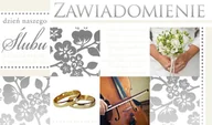 Kartki okolicznościowe i zaproszenia - PASSION CARDS ZAPROSZENIE NA ŚLUB ZAWIADOMIENIE + KOPERTA - miniaturka - grafika 1