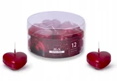 Świece - Świeca pływająca serce DONAU HOME, lakierowana, 12 szt., czerwona - miniaturka - grafika 1