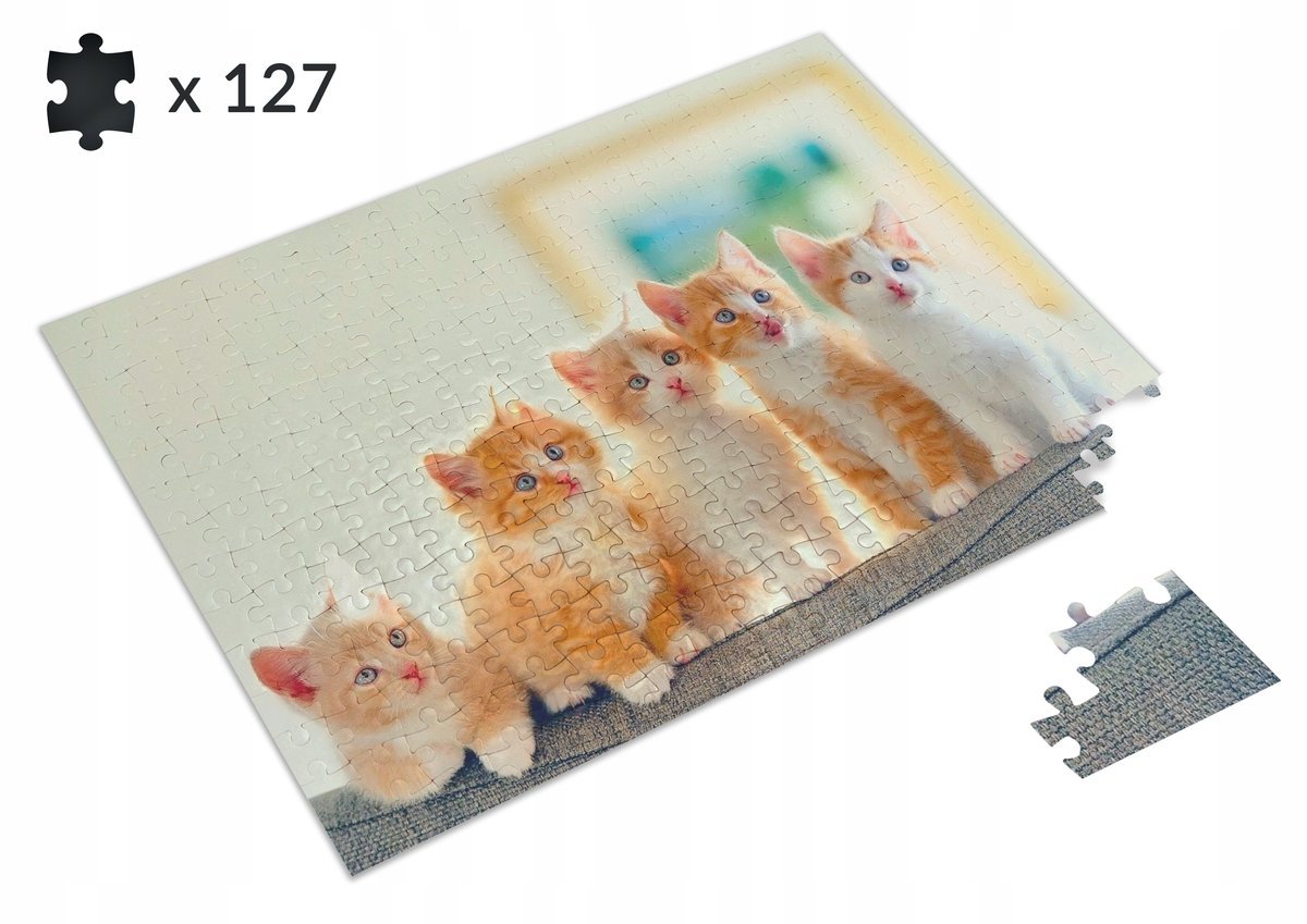 Puzzle w Koty Kotki Słodkie Prezent + IMIĘ Dziecka