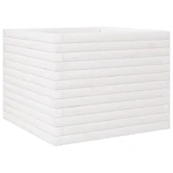 Donice - vidaXL Donica ogrodowa, biała, 60x60x46 cm, lite drewno sosnowe - miniaturka - grafika 1