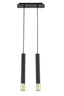 Lampy sufitowe - Sigma Sopel Grand lampa wisząca 2-punktowa czarna/złota 33394 - miniaturka - grafika 1