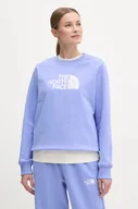 Bluzy damskie - The North Face bluza Drew Peak damska kolor fioletowy z aplikacją NF0A89EF7UH1 - miniaturka - grafika 1