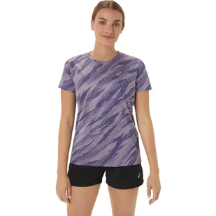 Damska Koszulka z krótkim rękawem ASICS CORE ALL OVER PRINT SS TOP W 2012C646-503 – Fioletowy - Koszulki i topy damskie - miniaturka - grafika 1