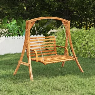 vidaXL Lumarko Rama do huśtawki, świerk w kolorze teku 313934 - Huśtawki - miniaturka - grafika 1