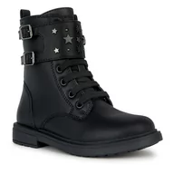 Buty dla dziewczynek - Trzewiki Geox Jr Eclair J169QD 000BU C9B1G D Black/Gun - miniaturka - grafika 1