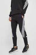Spodnie męskie - adidas spodnie dresowe kolor czarny z nadrukiem - miniaturka - grafika 1