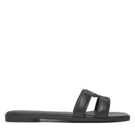 Klapki i japonki damskie - Klapki Tommy Hilfiger Th Logo Strap Mule FW0FW08671 Czarny - miniaturka - grafika 1