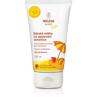 WELEDA WELEDA Mleczko do opalania dla dzieci SPF30 sensitive 150 ml - Balsamy i kremy do opalania - miniaturka - grafika 1