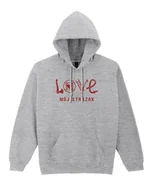 Bluzy damskie - Bluza dla Żony Love Mój Strażak Prezent Kocham Miłość Szara XL - miniaturka - grafika 1