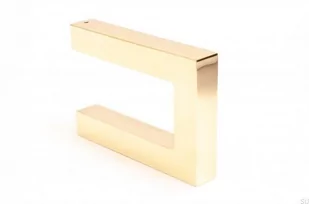 Wieszak ścienny Square Mosiężny Szczotkowany Nielakierowany - Wieszaki i stojaki - miniaturka - grafika 1