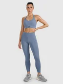 Legginsy - 4F Legginsy treningowe szybkoschnące damskie - szare XL - miniaturka - grafika 1