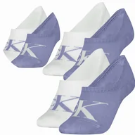 Skarpetki damskie - Calvin Klein Skarpetki Stopki 2 Pary 35-38 Ck Biały Fioletowy Ck - miniaturka - grafika 1
