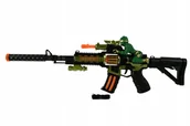 Zabawki militarne - DU��Y KARABIN PISTOLET NA BATERIE D��WI��K ��WIAT��O 65CM - miniaturka - grafika 1