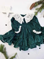 Sukienki i spódniczki dla dziewczynek - Sukienka Green Velvet Ho Ho - miniaturka - grafika 1