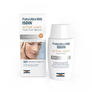 ISDIN Isdin Fotoultra 100 Active Unify Fusion Fluid Spf50+, 50ml - Kremy do twarzy z filtrem - miniaturka - grafika 1