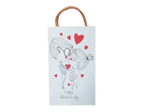 TABLICZKA DO ZAWIESZENIA HAPPY VALENTINES DAY 20x30 - Dyplomy i okładki - miniaturka - grafika 1