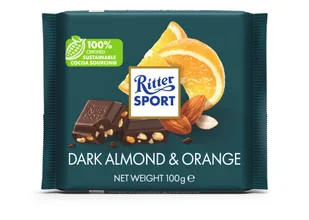 Ritter Sport gorzka z migdałami i pomarańczą 100g - Czekolada - miniaturka - grafika 1