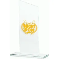 Gadżety dla kibiców - Trofeum szklane grawerowane + wypełnienie farbą - miniaturka - grafika 1