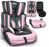 Akcesoria do fotelików - FOTELIK SAMOCHODOWY KIDUKU 9-36kg szary/różowy - miniaturka - grafika 1