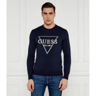 Swetry męskie - GUESS Sweter FABIAN Regular Fit z dodatkiem kaszmiru - miniaturka - grafika 1