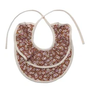 Śliniaki i fartuszki - Hi Little One śliniak wiązany BOHO FLO Rust Pom Pom - miniaturka - grafika 1