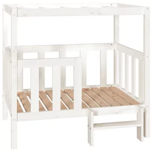 Lumarko Legowisko dla psa, białe, 105,5x83,5x100cm, lite drewno sosnowe! - Legowiska dla psów - miniaturka - grafika 3