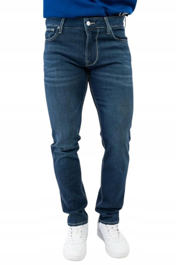 Jeansy męskie Guess M4GAS2 D4WP3 granatowy - Pants: 40/32