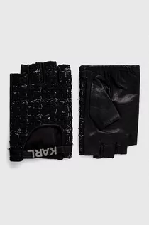 Rękawiczki - Karl Lagerfeld mitenki damskie kolor czarny - grafika 1