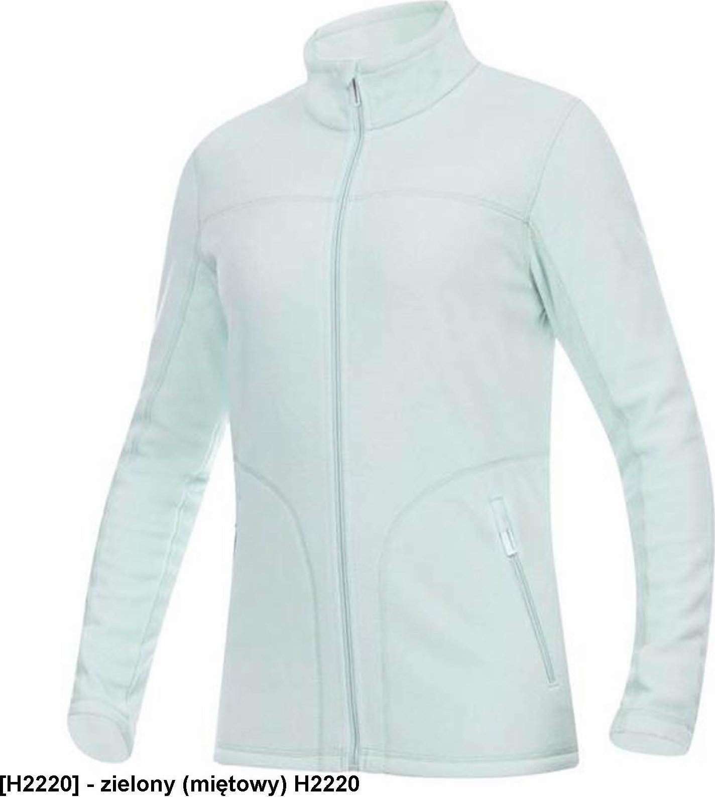 Ardon JOFLEX - Damska bluza polarowa stójka 2 kieszenie ozdobne płaskie ozdobne 100% poliester fleece, 280 g/m2 - zielony miętowy H2220 M