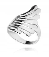 Pierścionki - SREBRNY DUŻY PIERŚCIONEK FALE Pr.925 ROZMIAR 24 - miniaturka - grafika 1