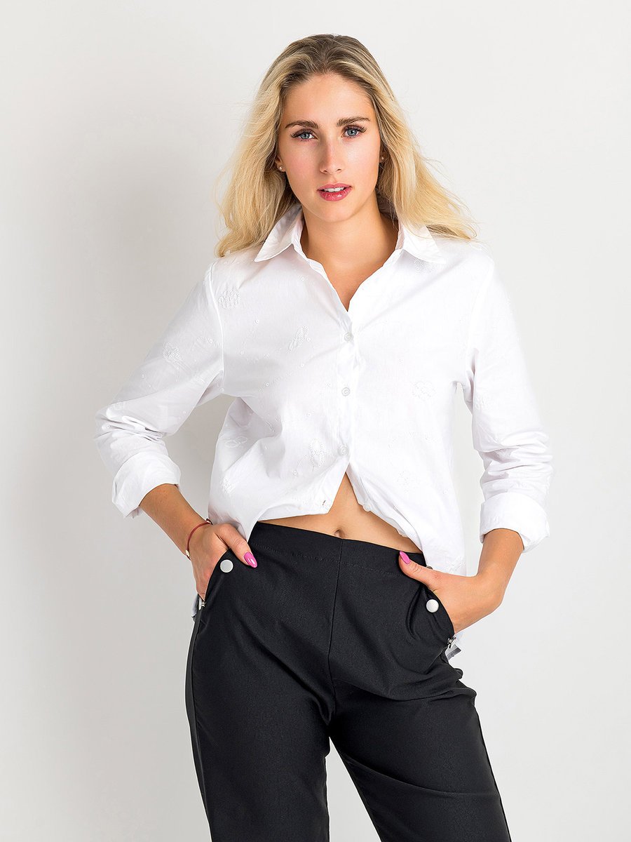 Koszula bawełniana biały M