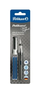 Pelikan Pelikano Dark Legend wieczne pióro System napełniania nabojem Szary, Srebrny 1 szt. - Pióra wieczne - miniaturka - grafika 1