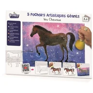 Zabawki kreatywne - Zestaw kreatywny Szablony - Konie do malowania, Crea Lign - miniaturka - grafika 1